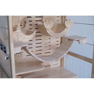 LP177 ชั้นปีน สะพานสัตว์เลี้ยง ขนาดใหญ่ ปรับความยาวของสะพานไ…