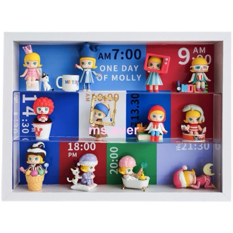 กรอบโชว์โมเดล ชั้นวางโมเดล art toy - one day of molly