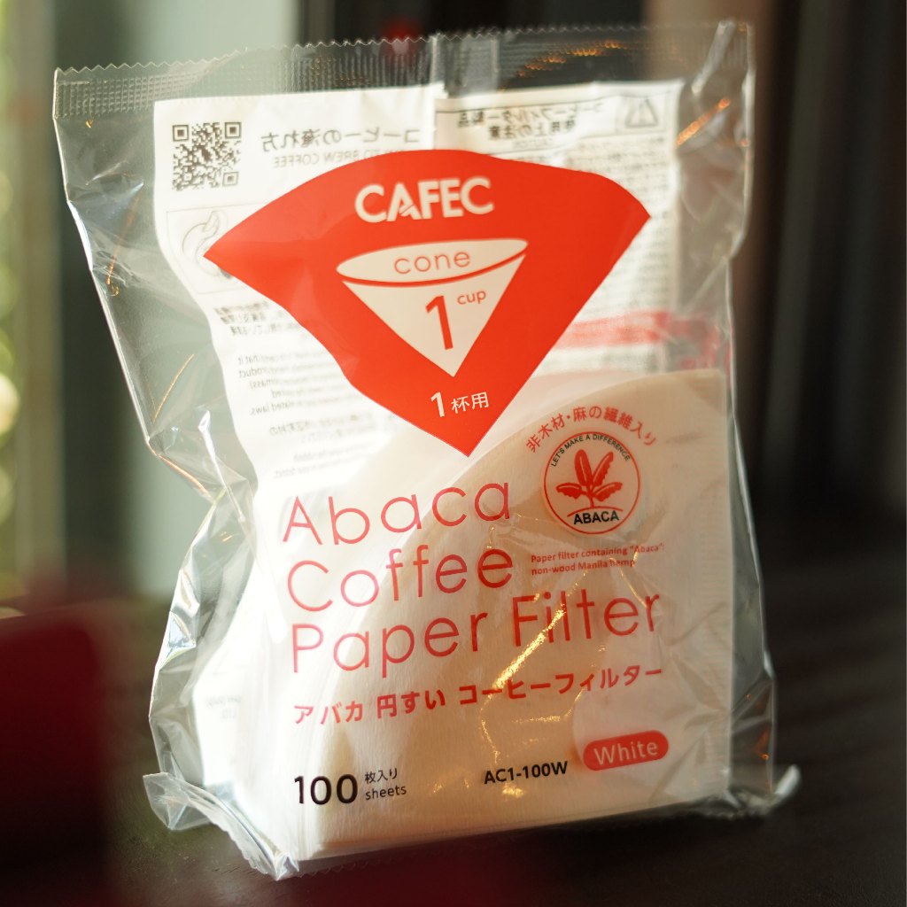 Cherrydog | กระดาษกรองกาแฟ คั่วอ่อน สีขาว ขนาด 1 คัพ จำนวน 100 แผ่น | Cafec Coffee Paper Filter