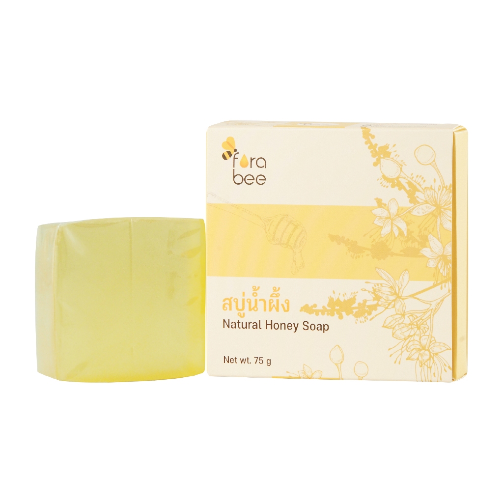 Fora Bee สบู่ก้อน สูตรน้ำผึ้ง สูตรนมผึ้ง สูตรพรอพอลิส 75 กรัม