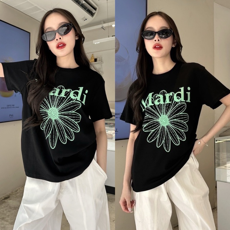Mardi flower t-shirt สีใหม่มาแล้วค่าา!! เสื้อยืดลายดอกไม้สุดฮิต งานชนช็อปงานป้ายวาเลนเลยจ้า