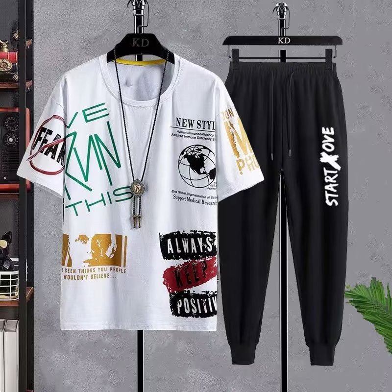 Se7en shop (จัดส่งจากกทม.) เสื้อเชิ้ต+กางเกงขายาวผู้ชาย ผ้าใส่สบาย ทันสมัย ​​ชิคๆ