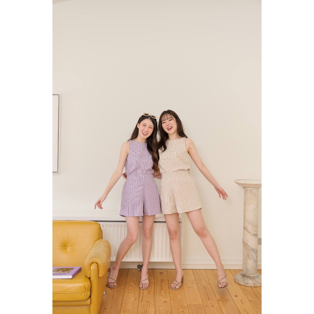 SHUUXME Mocha set (ชุดเซตเสื้อ+กางเกงผ้าทวีตมีซับใน) - รูปที่ 6