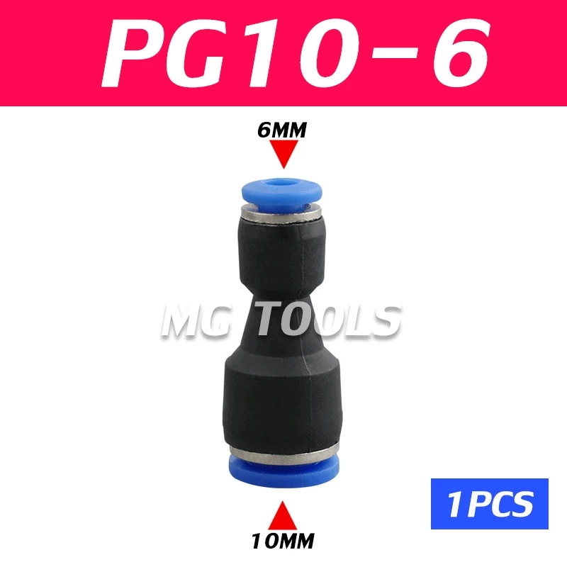 ข้อต่อลม PG ข้อต่อลมตรงสวมเร็ว เสียบสายลม 2 ข้างไม่เท่ากัน thumbnail 7