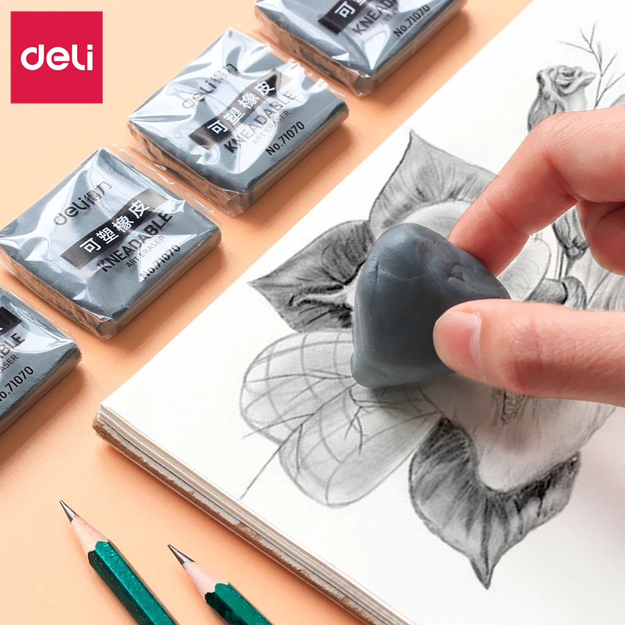 Deli- ยางลบ แบบนิ่ม สําหรับวาดภาพ และวาดภาพ ไฮไลท์