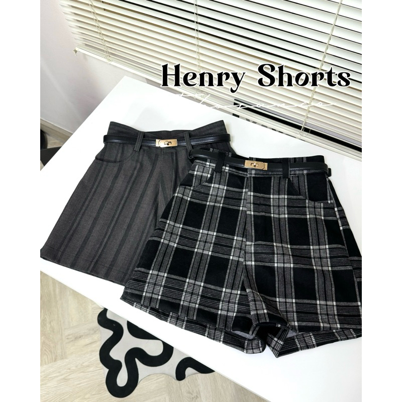 Henry Shorts XS-3XL กางเกงขาสั้นเก็บหุ่น งานตัด thesunco