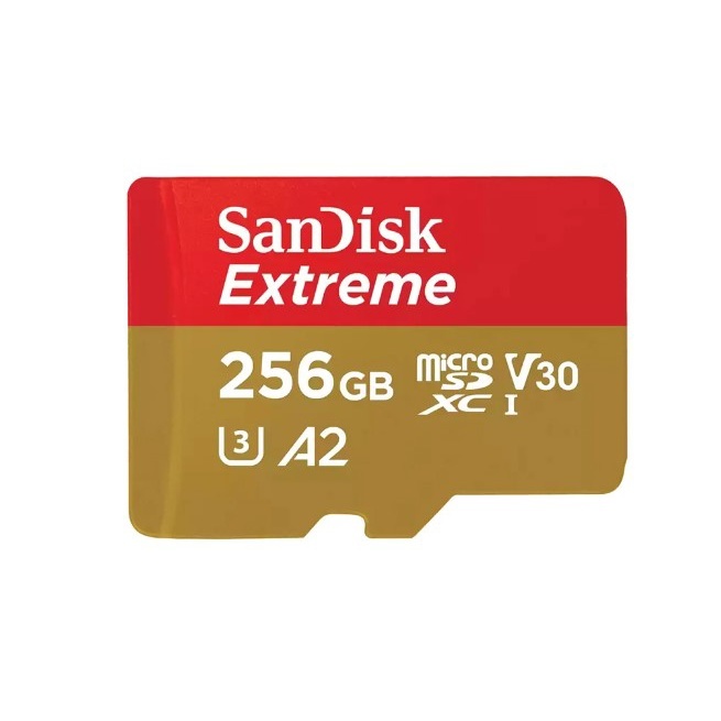 SANDISK MICRO SD CARD 256GB (ไมโครเอสดีการ์ด) EXTREME MICROSDXC CARD (SDSQXAV-256G-GN6MN)