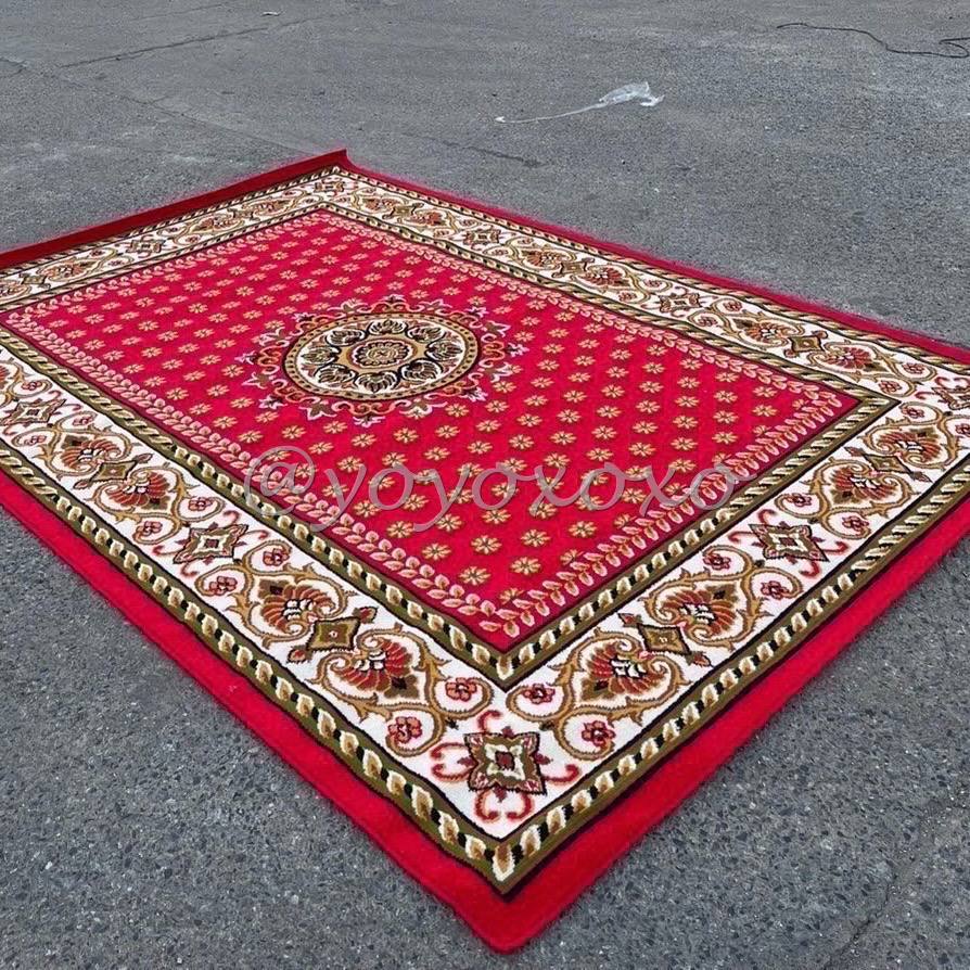พรมเปอร์เซีย 1.6x2ม.หนา 10มม.พรมทอลายหลุยส์ ทอแน่นขนนุ่มเย็บขอบ พรมปูพื้นตกแต่งบ้าน พรมถวายวัด พรมงานพิธีต่างๆ carpet