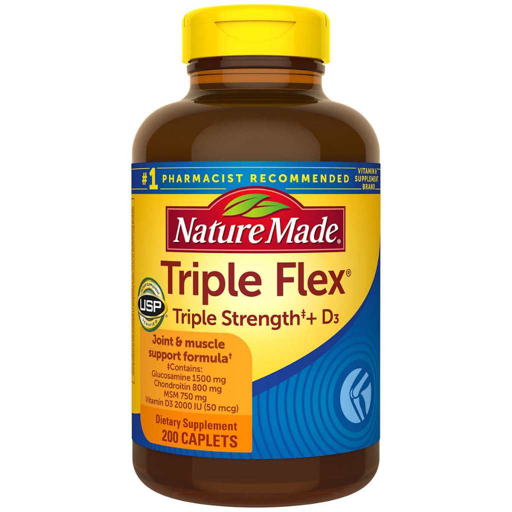 (Exp.06/2026)Nature Made TripleFlex Triple Strength + D3, 200 Caplets