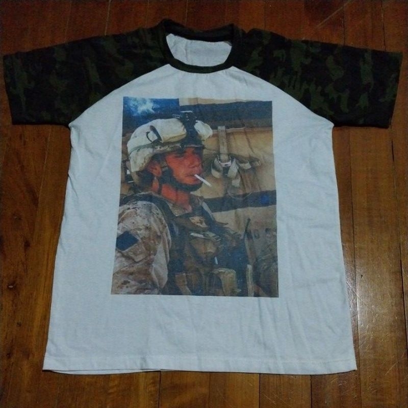 เสื้อยืดแขนสั้น แนวทหารอเมริกัน Camo Soldiers มือสอง สภาพดี ของพร้อมส่งครับ