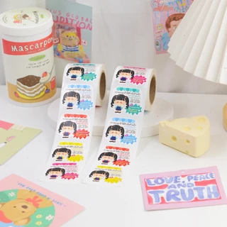 สติ๊กเกอร์ขอบคุณ สติ๊กเกอร์แปะกล่องแบบม้วน 250 ดวงต่อม้วน Collection5-9 (ล่าสุด) เคลือบ UV เนื้อเงา กันน้ำ 100%