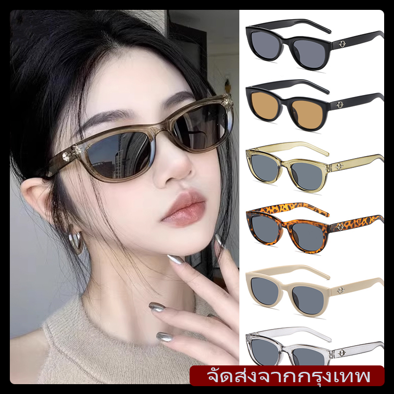 [จัดส่งที่รวดเร็ว]แว่นกันแดดแฟชั่นเกาหลี Y2K แว่นกันแดด Retro Cat Eye สไตล์เกาหลี UV400 แว่นตากรองแฟชั่นป้องกันรังสียูวี