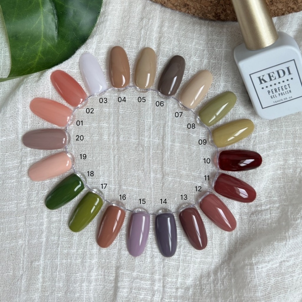 Kedi ลดราคาพิเศษ สีเจล สีพื้น รุ่นขวดฝาทอง