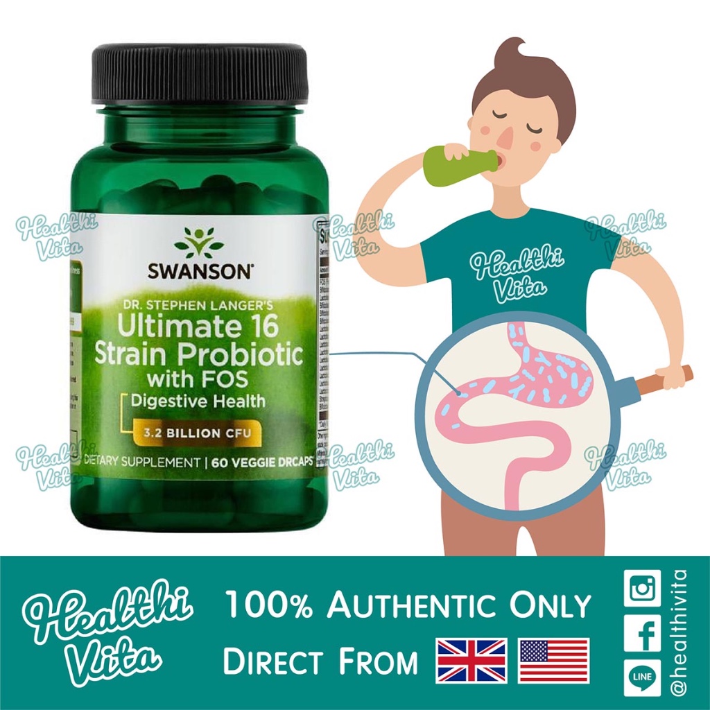 Dr. Stephen Langer's Ultimate 16 Strain Probiotic with FOS 60 Caps. ❌EXP 03/27