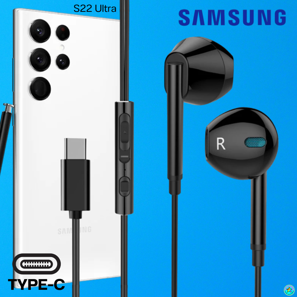 หูฟัง สมอลทอล์ค สำหรับ Samsung Type-C ซัมซุง S22 Ultra ไทป์ซี สวมใส่สบาย เบสนุ่ม เสียงดี เพิ่ม-ลดระดับเสียงได้ M15