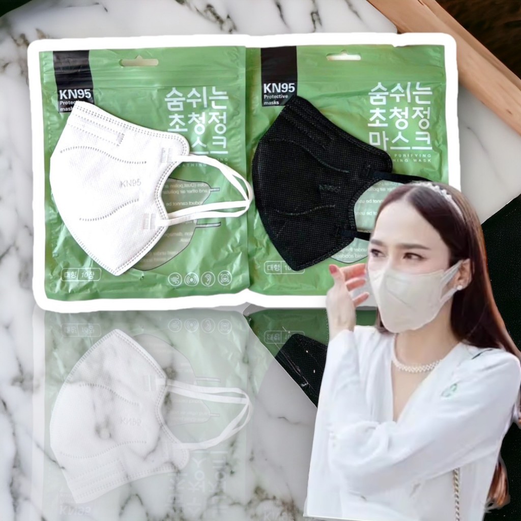 แมสอั้มKN95 5Dเเมสหน้ากากอนามัย เเมสผู้ใหญ่ กล่องละ10ชิ้น สินค้าพร้อมส่งในไทย