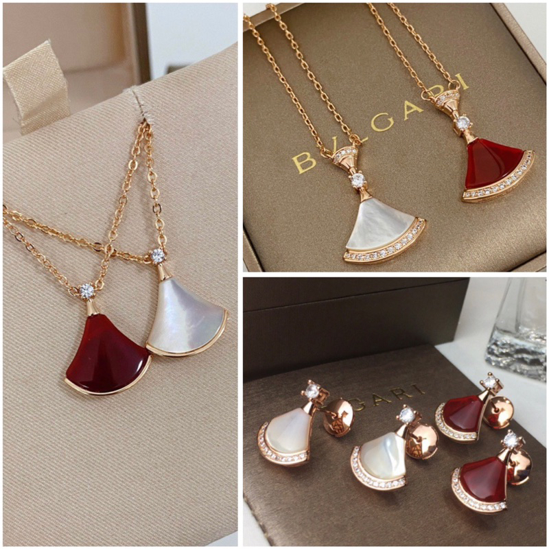 สร้อยคอ+ต่างหูBvl งานสวย งานคุณภาพVIP งานเทียบงานสวยเป๊ะ ส่งจากไทย🇹🇭