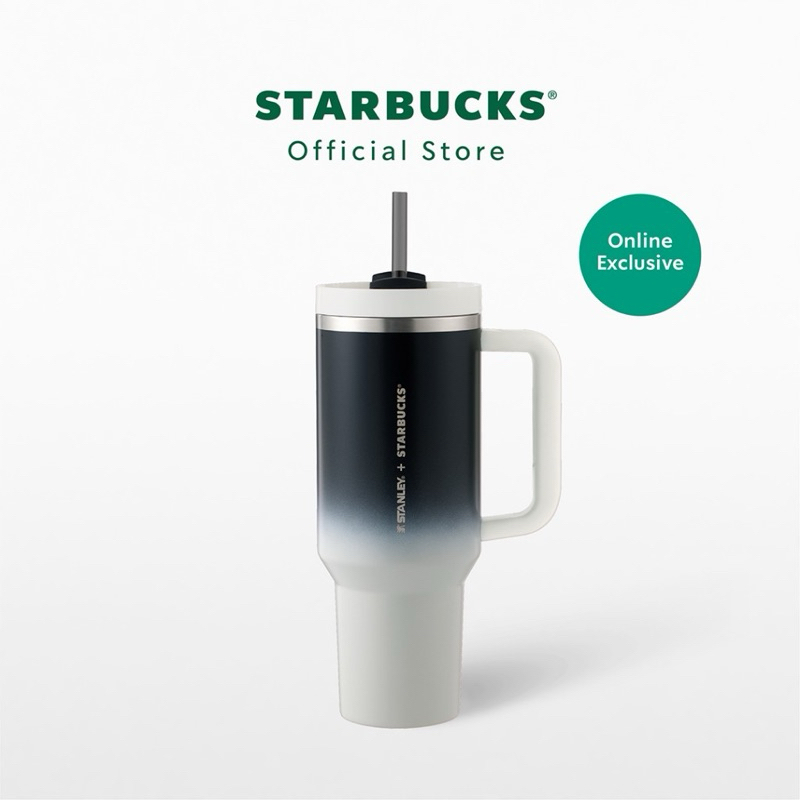 Starbucks Stainless Steel Stanley Gradient Black White Cold Cup 40oz. - ทัมเบลอร์สตาร์บัคส์ ขนาด 40