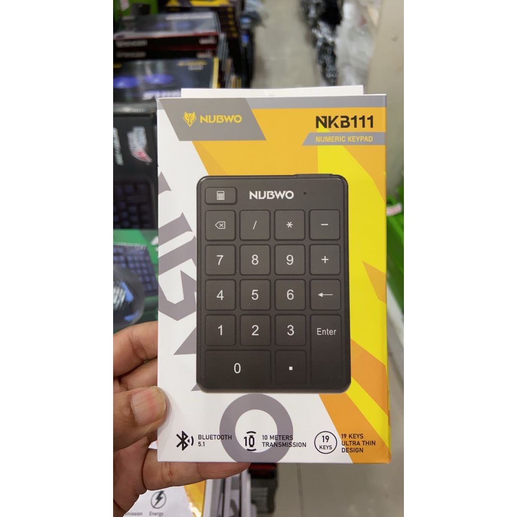 ส่งจากไทย NUBWO NKB111 Bluetooth keyboard Numeric NKB-111 แป้นพิมพ์ตัวเลข แป้นพิมพ์ตัวเลขไร้สาย พร้อ