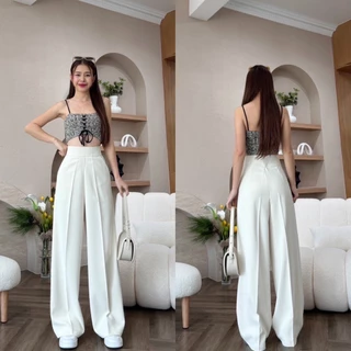 T11 New Linly Pants ซิปด้านหลัง เอวสูงปรี๊ด ผ้าลินลี่ กางเกงทรงกระบอกใหญ่ กางเกงขายาว ผู้หญิง เอวสูง พรางหุ่น พรางสะโพก