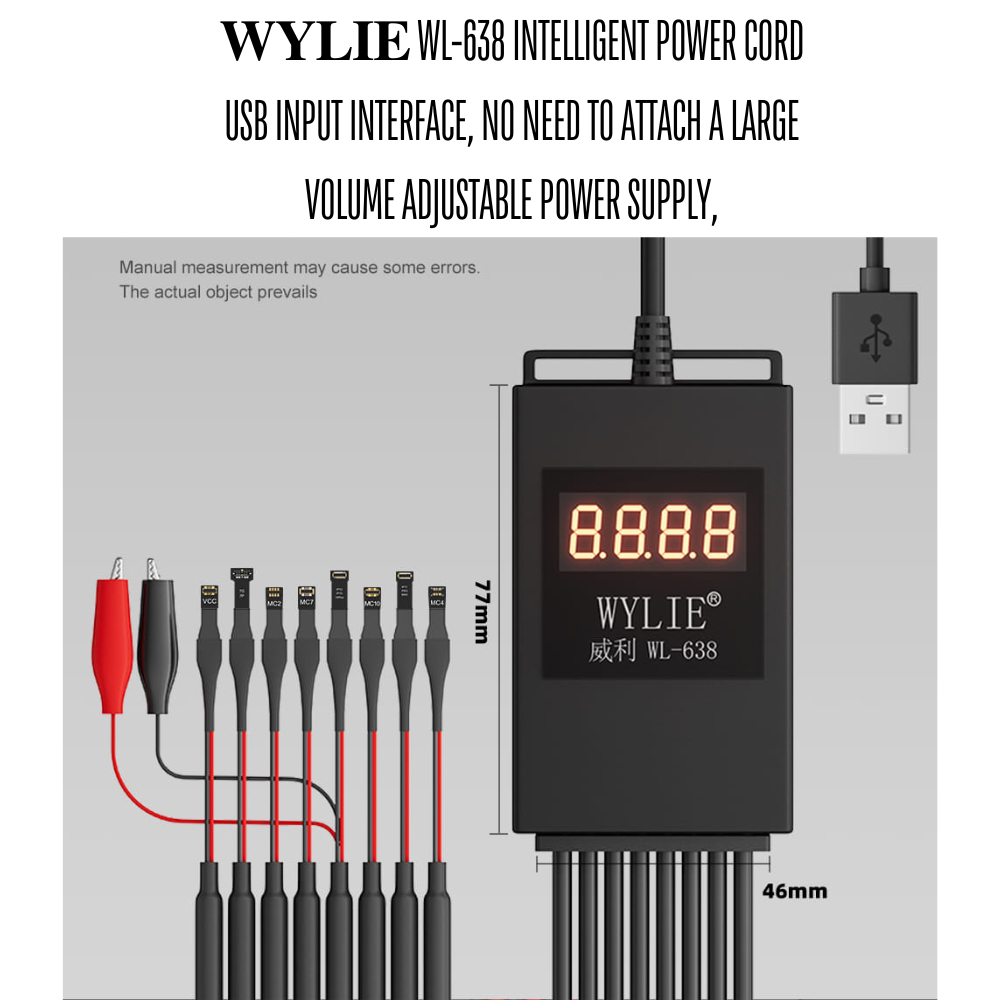 พาวเวอร์ซัพพลาย WL-638 Smart Boot Power Supply Cable For iPhone Android
