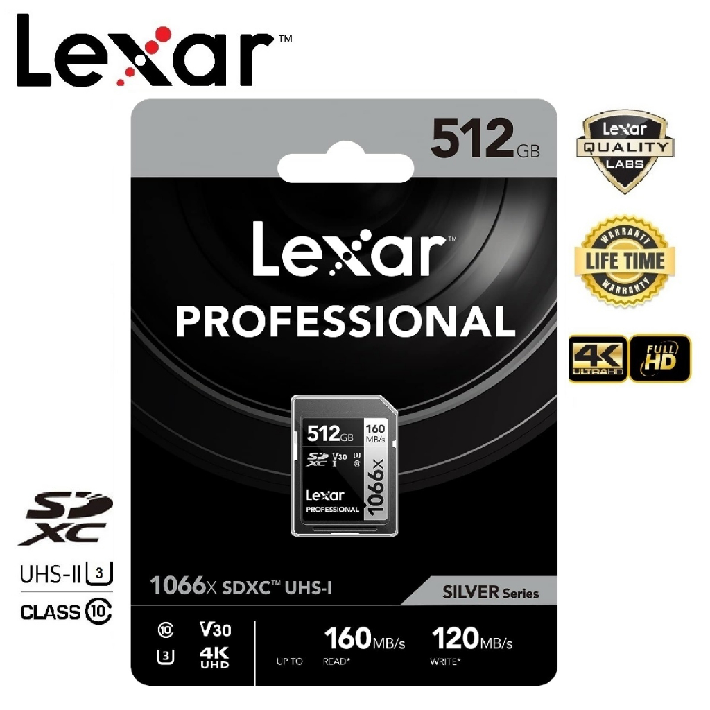 Lexar 512GB SDXC Professional 1066x (160MB/s)