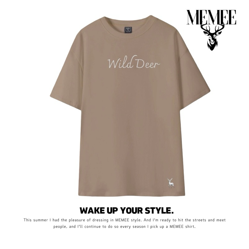 (มาใหม่ มาแรง )เสื้อยืด~MEMEE COTTON USA ผ้าหนานิ่ม ทรงสวย-3XL(Wild Deer Ver.3)