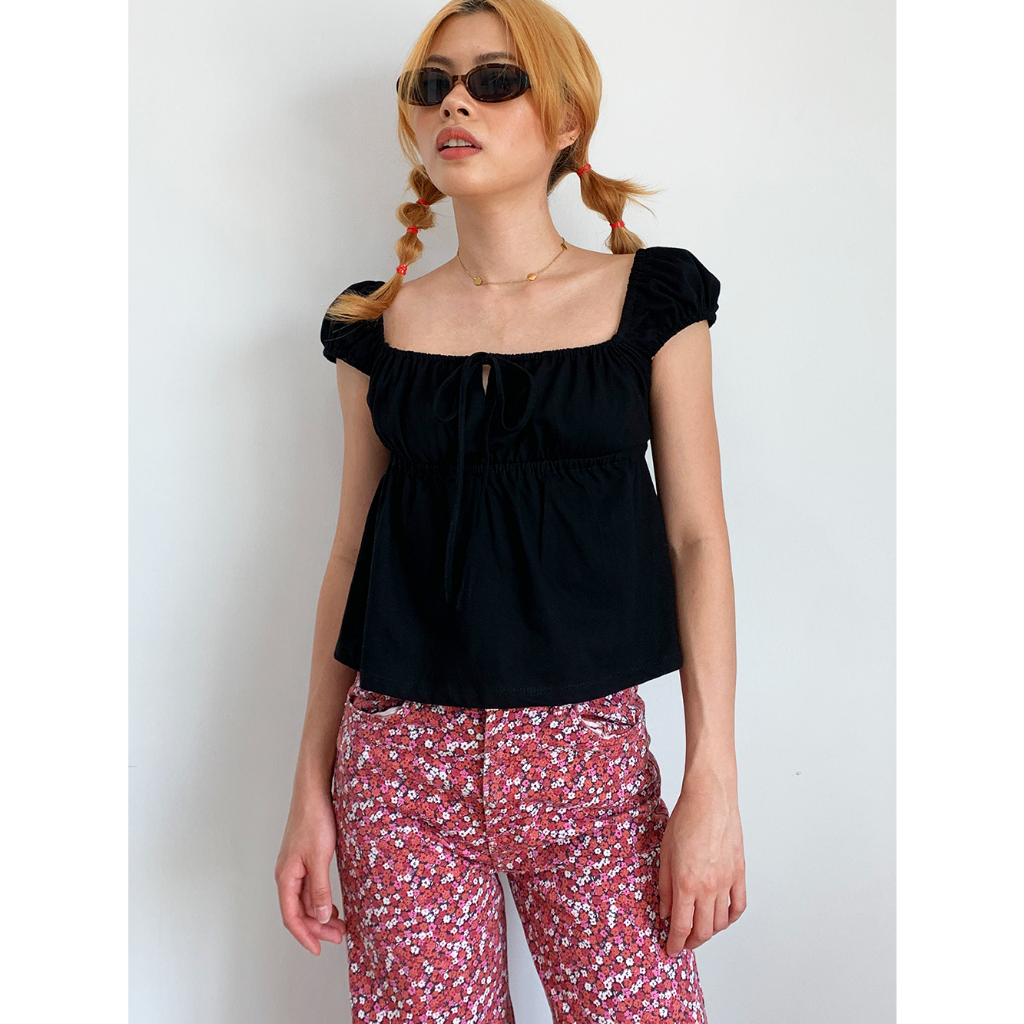 Mellow Everyday - Greta Top เสื้อแขนสั้นตุ๊กตา สายฝอ