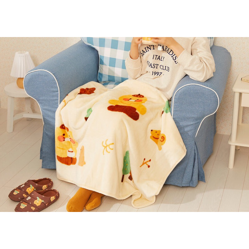 🇰🇷Pre-order ผ้าห่มชุนซิก Cabin in the Forest Basic Blanket Choonsik kakao friends