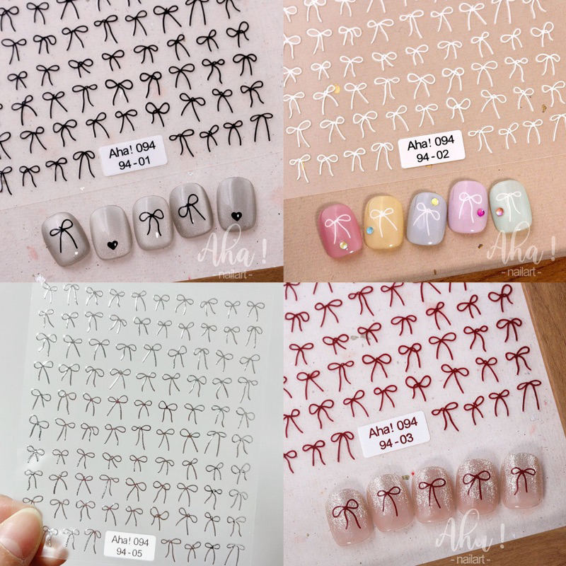 สติ๊กเกอร์โบว์ เส้นเกาหลี พร้อมส่งในไทย