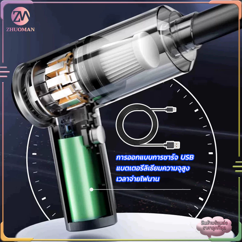 เครื่องดูดฝุ่นไร้สายในรถยนต์และภายในบ้าน thumbnail 6