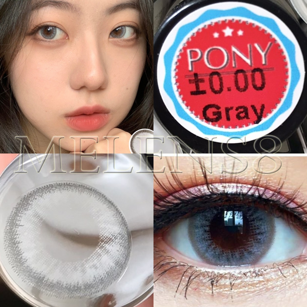 "มีค่าสายตา" ตาโต คอนแทคเลนส์ : Pony (Wink) สวยแบบละมุน สีเทา สีน้ำตาล สีดำ นำสมัย