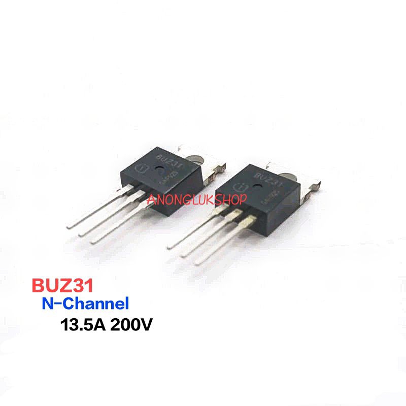 ราคาต่อ 1ตัว BUZ31 Mosfet N-Channel TO-220 ทนกระแสที่ 14.5A 200V มอสเฟต 3ขา 200V