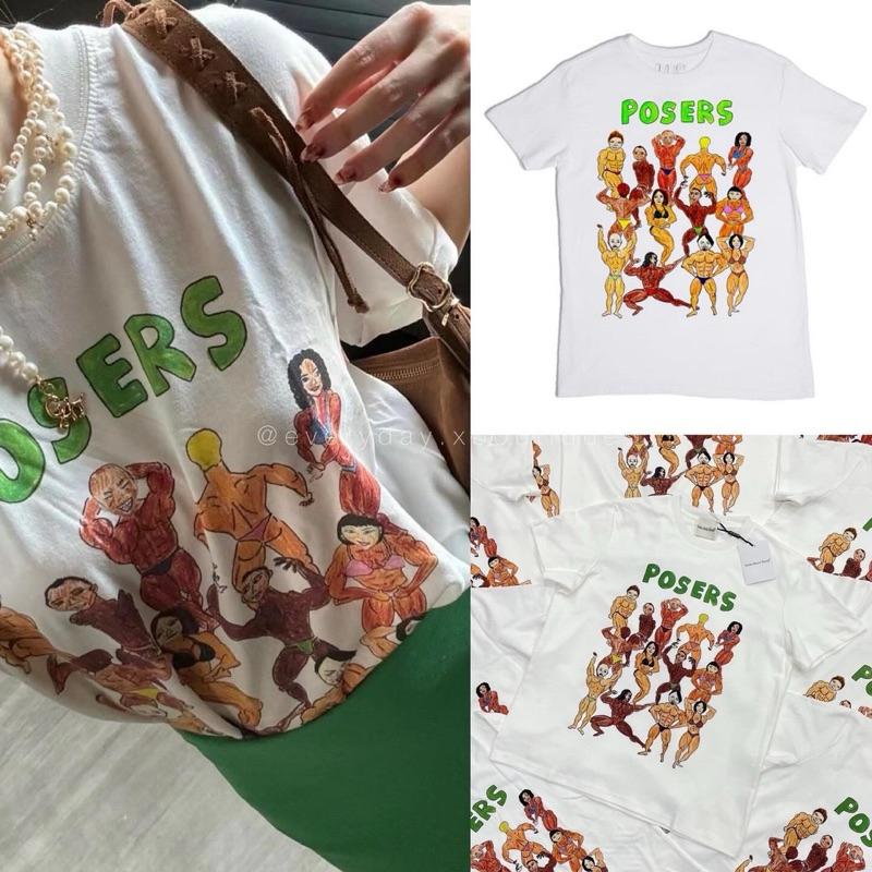 POSERS T-shirt (330฿) เสื้อยืดปึ้งงงๆมาแล้วค่า!! ดีเทลสกรีนลายเส้นสวยตรงปก เหมือนภาพวาดระบายสี งานฝังสี valen
