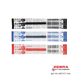 Zebra ไส้ปากกา รีฟิว  sarasa refill ขนาด 0.5 /0.7/ 1.0 มม.น้ำเงิน ดำ แดง