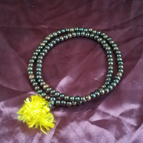 สร้อยประคำไม้มงคล ๑๐๘ เม็ด หลวงพ่ออุตตมะ วัดวังก์วิเวการาม กาญจนบุรี 108 auspicious wooden beads, Lu