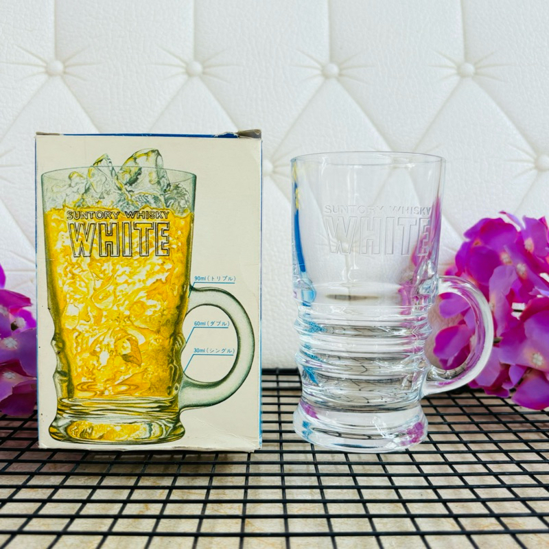 แก้ววิสกี้ SUNTORY WHISKY WHITE มือสอง จากญี่ปุ่น