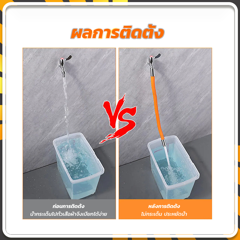 ท่อต่อก็อกน้ำ ช่วยลดการกระเด็นของน้ำ หมุนปรับได้ 360 องศา สายพับได้ งอได้ Pipe For Faucet Bendable ราคา ถูกที่สุด ดีลบีเคเค แกลเลอรีภาพที่ 8