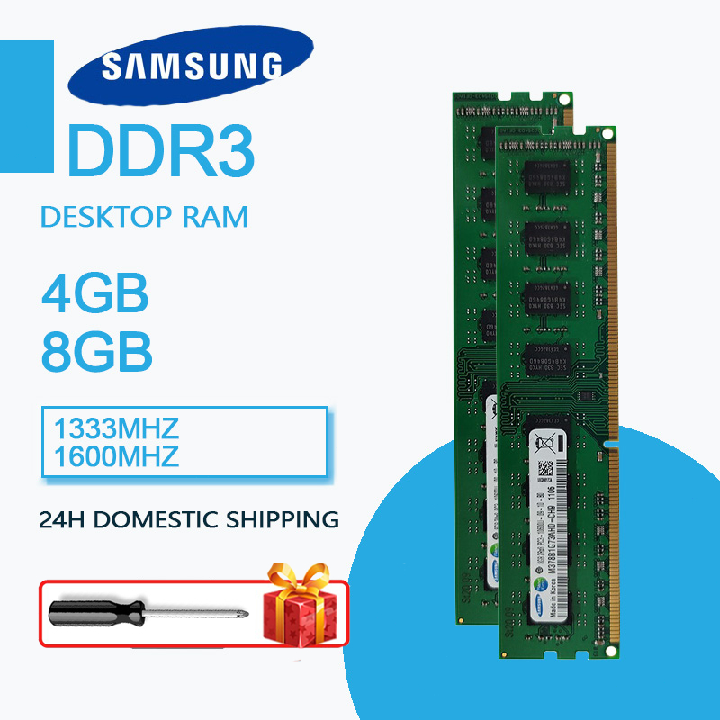 [24H sent] Samsung 4GB 8GB DDR3 DDR3L Ram 1333MHZ 1600MHz หน่วยความจำ PC RAM DIMM 240-PIN เดสก์ท็อป RAM