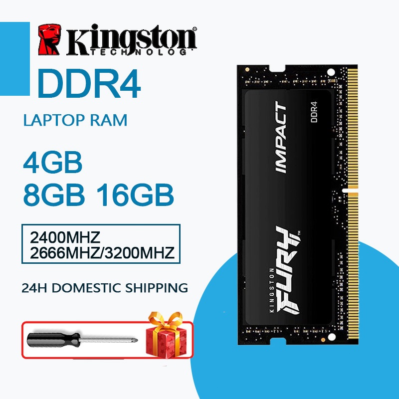 [Local 24H ship] Kingston Fury 4GB 8GB 16GB DDR4 RAM 2666MHZ 2400MHZ 3200MHZ Laptop หน่วยความจำ SODIMM for notebook