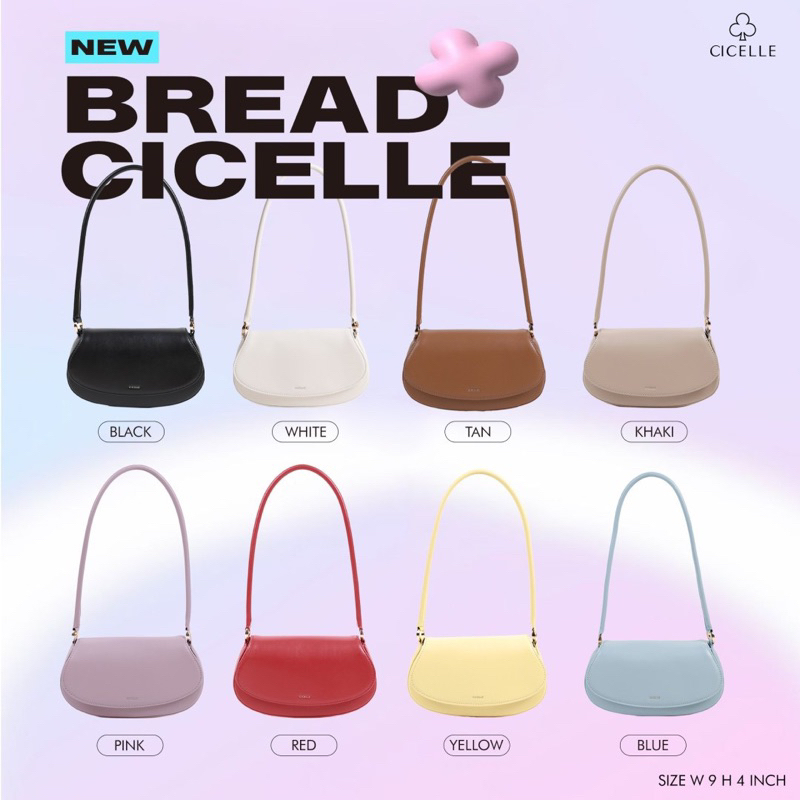 กระเป๋าcicelleทรงขนมปังเข้าไหล่เข้าไหล่ถือได้every looks