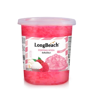 ลองบีชป็อปปิ้งโบบาลิ้นจี่ (1000 g) LongBeach Lychee Popping Boba ไข่มุกป๊อป/ มุกป๊อป