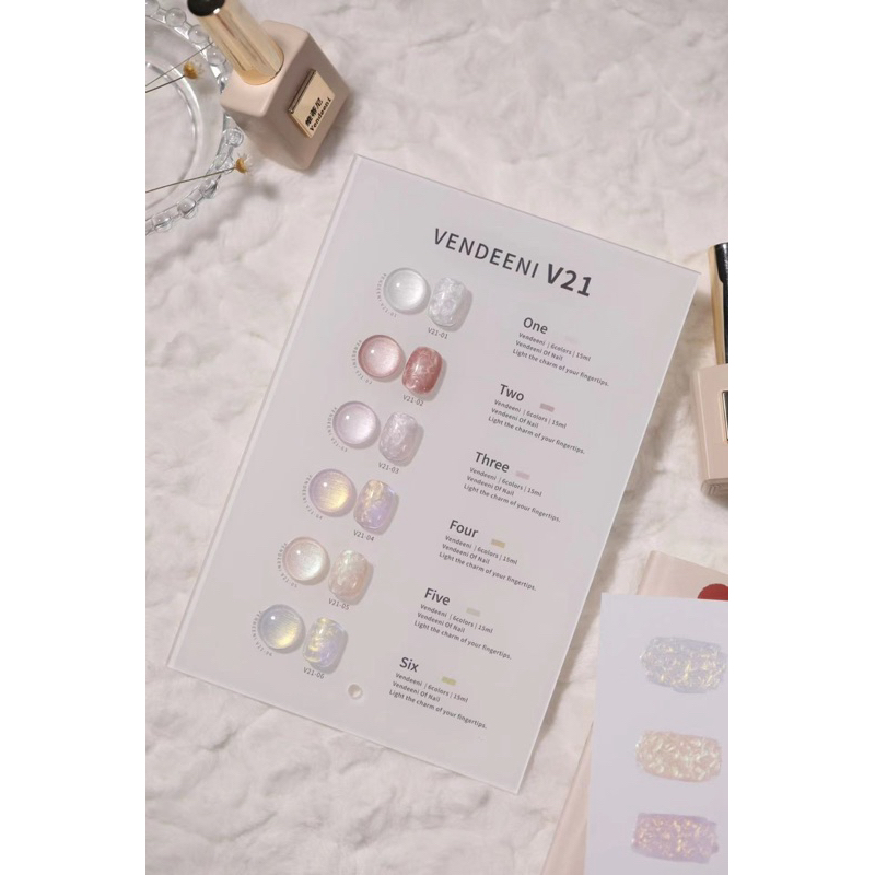 Set สีมุกมาใหม่ค่ะ6สี V21 แถมชาร์ทราค