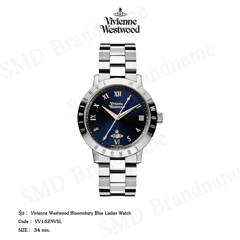 Vivienne นาฬิกาข้อมือ รุ่น Vivienne Westwood Bloomsbury Blue Ladies Watch Code: VV152NVSL