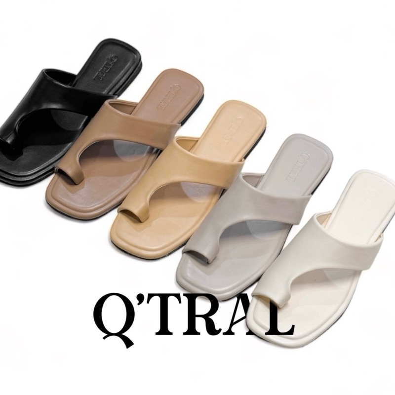 รองเท้าแตะ ไซส์ 36-43 พื้นนุ่มหน้านิ่ม แบบสวม โป้งใส่สบาย แบรนด์ Q'TRAL (QT001)