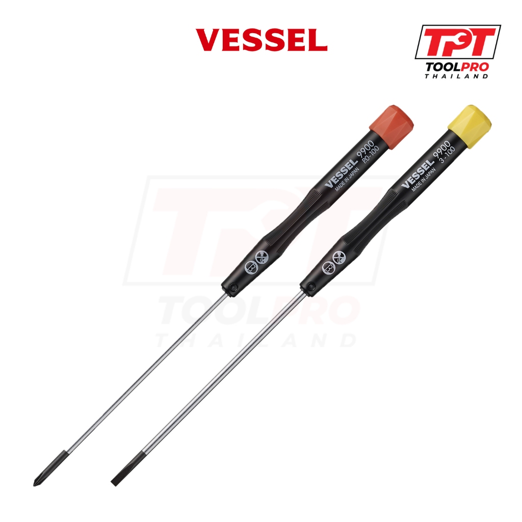 Vessel ไขควงไมโครรุ่นหัวหมุนได้ No.9900 สำหรับงานซ่อมแซมที่แม่นยำ