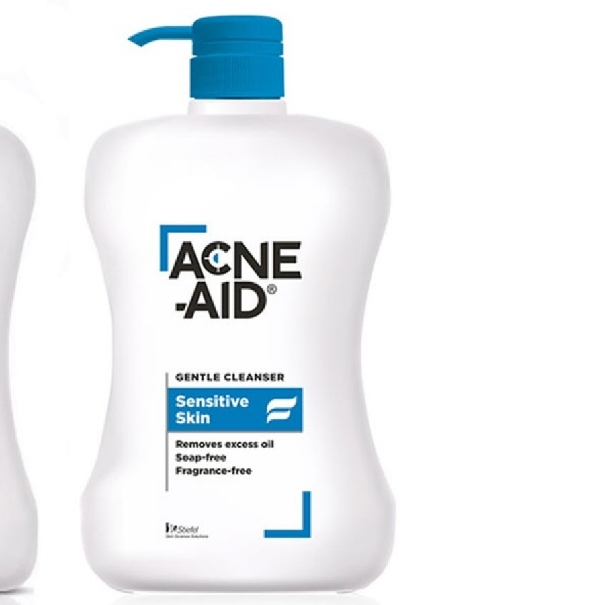 Acne aid liquid cleanser สีแดง 500 Ml. - Acne aid gentle cleanser สีฟ้า 500 Ml.