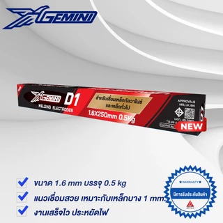 GEMINI ลวดเชื่อมไฟฟ้า D1 1.6x 250 มม 0.5 กิโล เจมินี่ ดี1