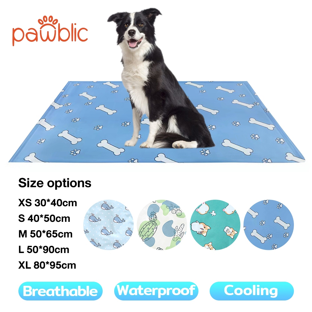 Pawblic PET COOL MAT แผ่นเจลเย็นแมว แผ่นเจลเย็นแมวสุนัข คูลแพดสำหรับสัตว์เลี้ยง 30x40/40x50c/50x65/50x90/80*95ซม