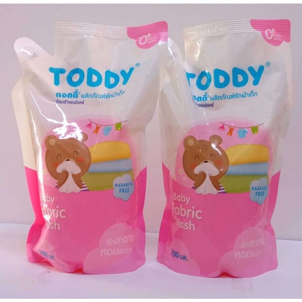 Toddy ผลิตภัณฑ์ซักผ้าเด็กToddy ถุงเติม700ม. 2 ถุง